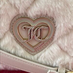Juicy Couture Angel Ivory Faux Fur Crossbody Bag